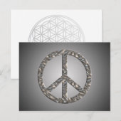 PEACE-symbool - SILVER Briefkaart (Voorkant / Achterkant)