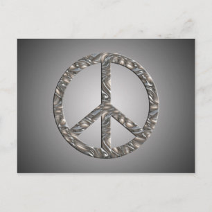 PEACE-symbool - SILVER Briefkaart