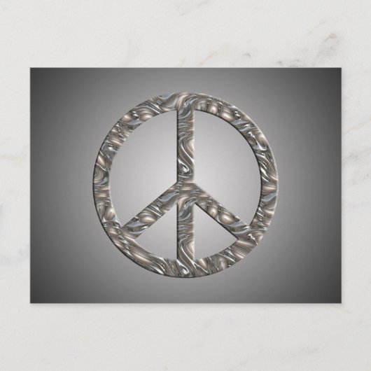 PEACE-symbool - SILVER Briefkaart (Voorkant)