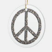 PEACE-symbool - SILVER & GOLD Keramisch Ornament (Links)