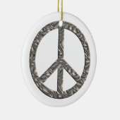 PEACE-symbool - SILVER Keramisch Ornament (Rechts)