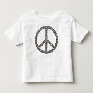 PEACE-symbool - SILVER Kinder Shirts