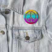 PEACE-symbool - SILVER Ronde Button 5,7 Cm (In situ)