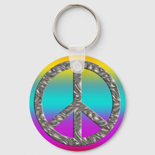 PEACE-symbool - SILVER Sleutelhanger