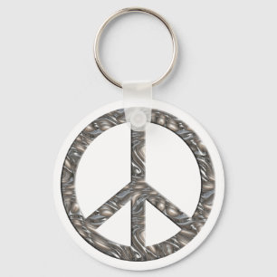 PEACE-symbool - SILVER Sleutelhanger