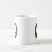 PEACE-symbool van Real Grass Flowers Hippie 60s Si Koffiemok (Center)