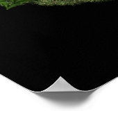 PEACE-symbool van Real Grass Flowers Hippie 60s Si Poster (Hoek)