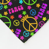 Peace teken patronen fleece deken (Hoek)
