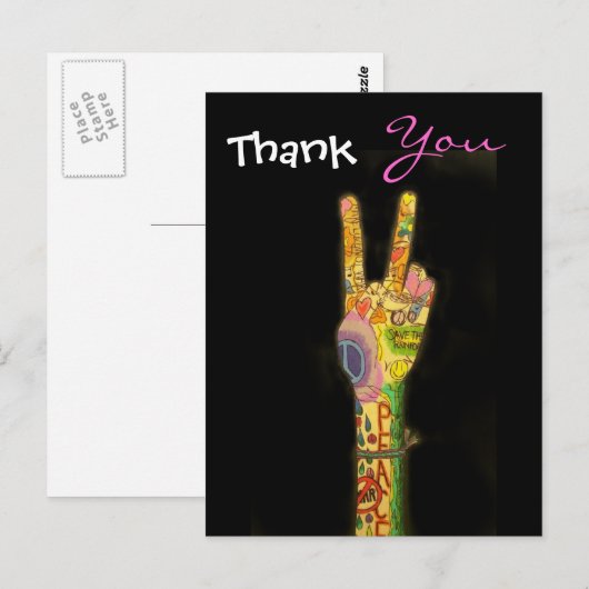 Peace - Thank You Briefkaart van SRF (Voorkant / Achterkant)