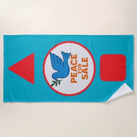 Peace theme designed Beach Towel Strandlaken (Voorkant)