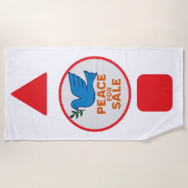 Peace theme designed beach towel strandlaken