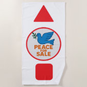 Peace theme designed beach towel strandlaken (Voorkant)