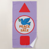 Peace theme designed beach Towel Strandlaken (Voorkant)