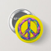 Peace-Theme Psychedlic Inspirerende boodschap Ronde Button 5,7 Cm (Voorkant /achterkant)