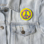 Peace-Theme Psychedlic Inspirerende boodschap Ronde Button 5,7 Cm (In situ)
