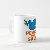 Peace Themed Coffe Mug ,Traveller Mug Koffiemok (Voorkant links)