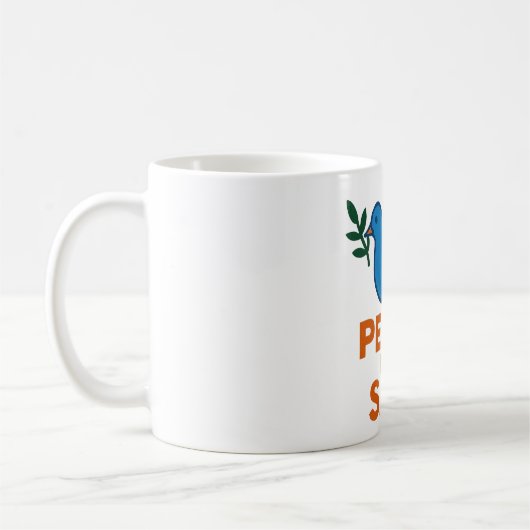 Peace Themed Coffe Mug ,Traveller Mug Koffiemok (Links)