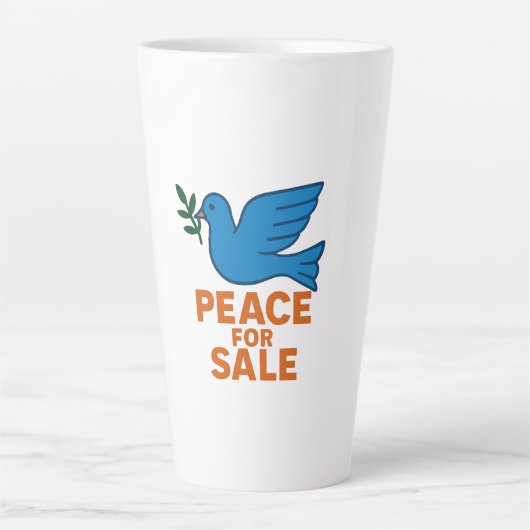 Peace Themed Coffe Mug ,Traveller Mug Latte Mok (Voorkant)