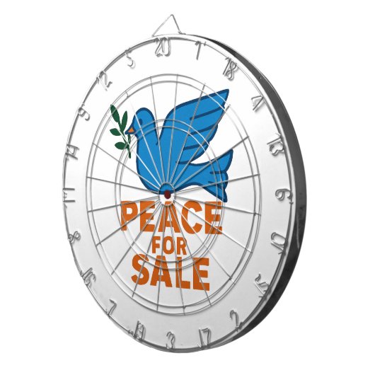 Peace Themed Dartbord (Voorkant Rechts)