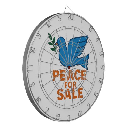 Peace Themed Dartbord (Voorkant Links)
