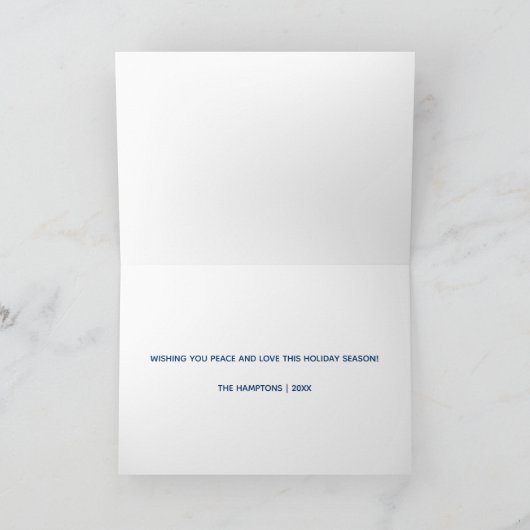 Peace Three Photo Collage Feestdagen Kaart (Binnen)