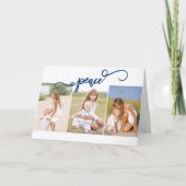 Peace Three Photo Collage Feestdagen Kaart (Voorkant)