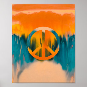 Peace Tie Dye Custom Poster