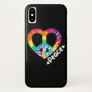 Peace Tie Dye Heart Hippie Retro Groovy Case-Mate iPhone Case