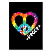 Peace Tie Dye  Heart Hippie Retro Groovy Kaart (Voorkant)