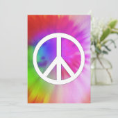 Peace Tie Dye-uitnodigingen Kaart (Staand voorkant)