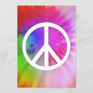 Peace Tie Dye-uitnodigingen Kaart