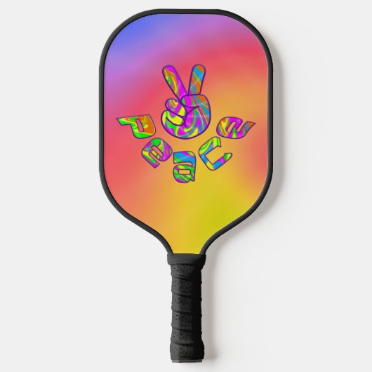 PEACE Tiedyed Pickleball Paddle (Voorkant)