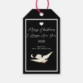 Peace to All Dove Cadeau Label Kerstvakantie Cadeaulabel (Voorkant)
