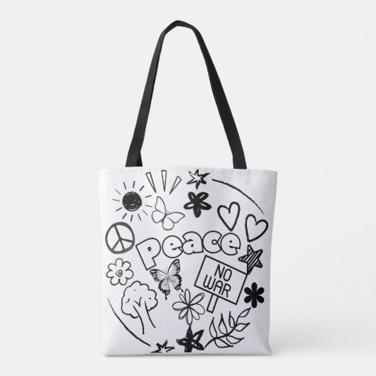 Peace Tote Bag (Achterkant)