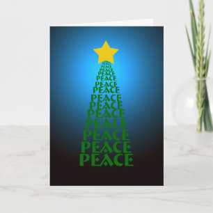 Peace Tree-kerstkaart Feestdagen Kaart