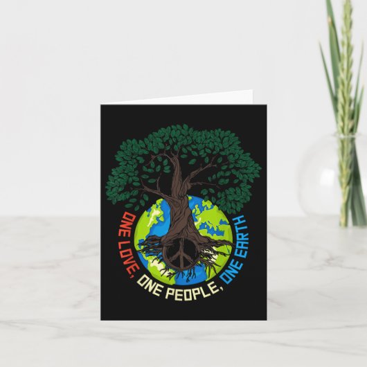 Peace Tree Love - Environmental Protection Earth D Kaart (Voorkant)