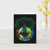 Peace Tree Love - Environmental Protection Earth D Kaart (Gele Bloem)