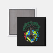 Peace Tree Love - Environmental Protection Earth D Magneet (Voorkant / Achterkant)