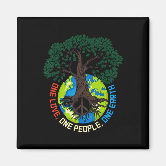 Peace Tree Love - Environmental Protection Earth D Magneet (Voorkant)