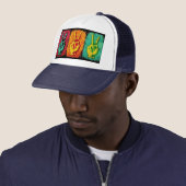Peace Trucker Hat Pet (In situ)