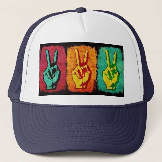 Peace Trucker Hat Pet (Voorkant)