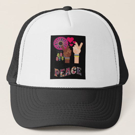 Peace Trucker Hat Pet (Voorkant)