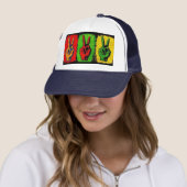 Peace Trucker Hat Pet (In situ)
