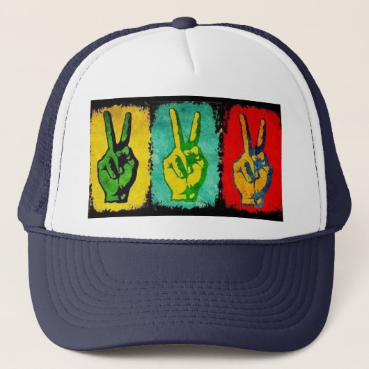 Peace Trucker Hat Pet (Voorkant)