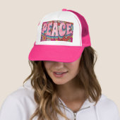 Peace Trucker Hat Pet (In situ)
