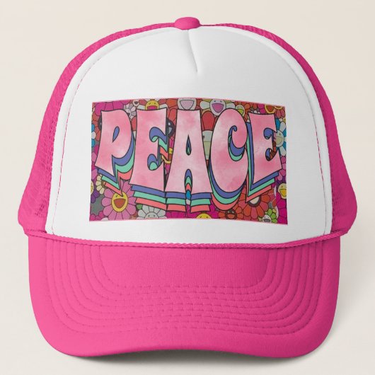 Peace Trucker Hat Pet (Voorkant)