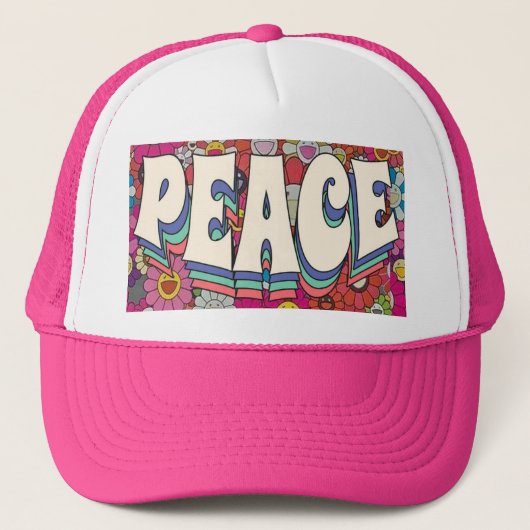 Peace Trucker Hat Trucker Pet (Voorkant)