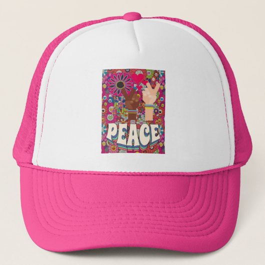 Peace Trucker Hat Trucker Pet (Voorkant)