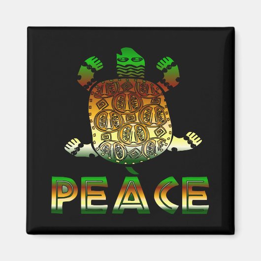 Peace Turtle Magneet (Voorkant)