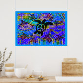 Peace Turtle Poster (Keuken)